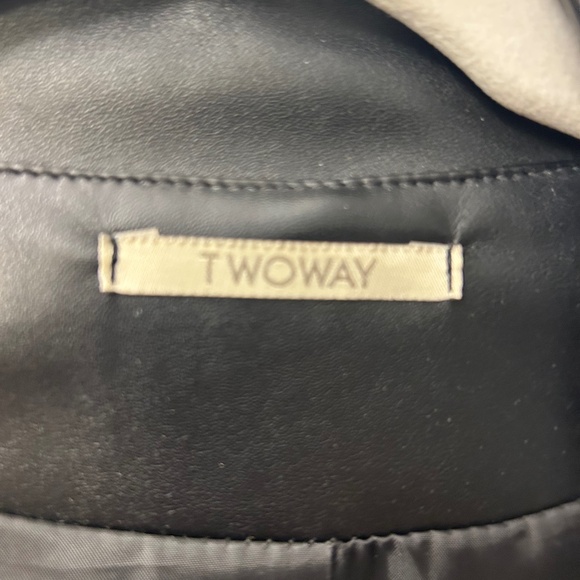 TwoWay Black Faux Leather Blazer - Picture 2 of 3